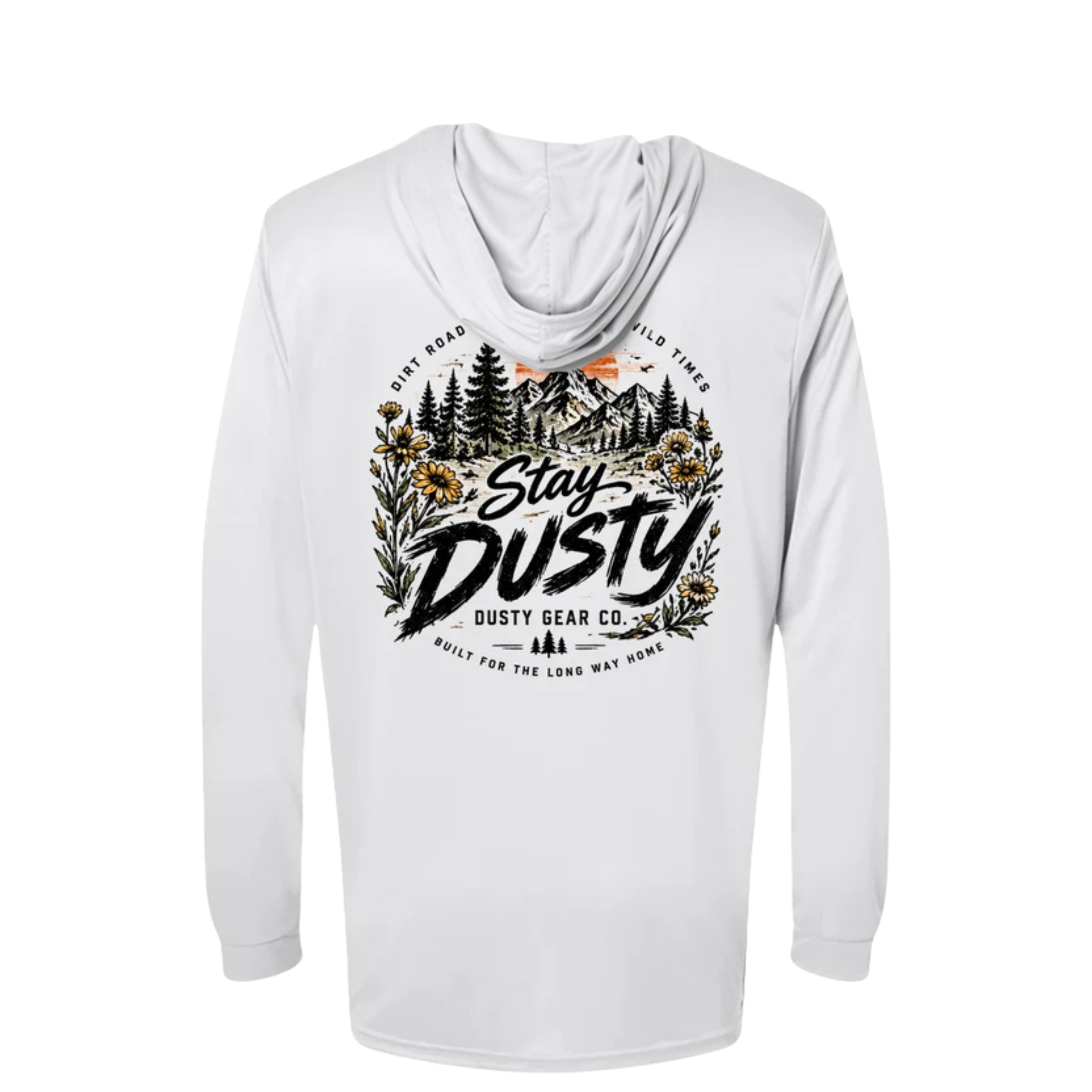 Ladies Dusty UPF 50+ Floral Performance Hooded Long Sleeve